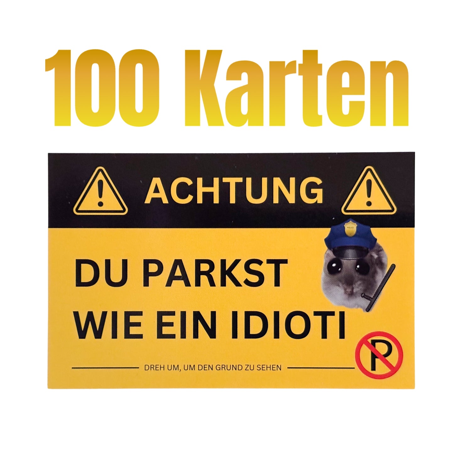 Falschparker Karte - Lustige Hamsti Version