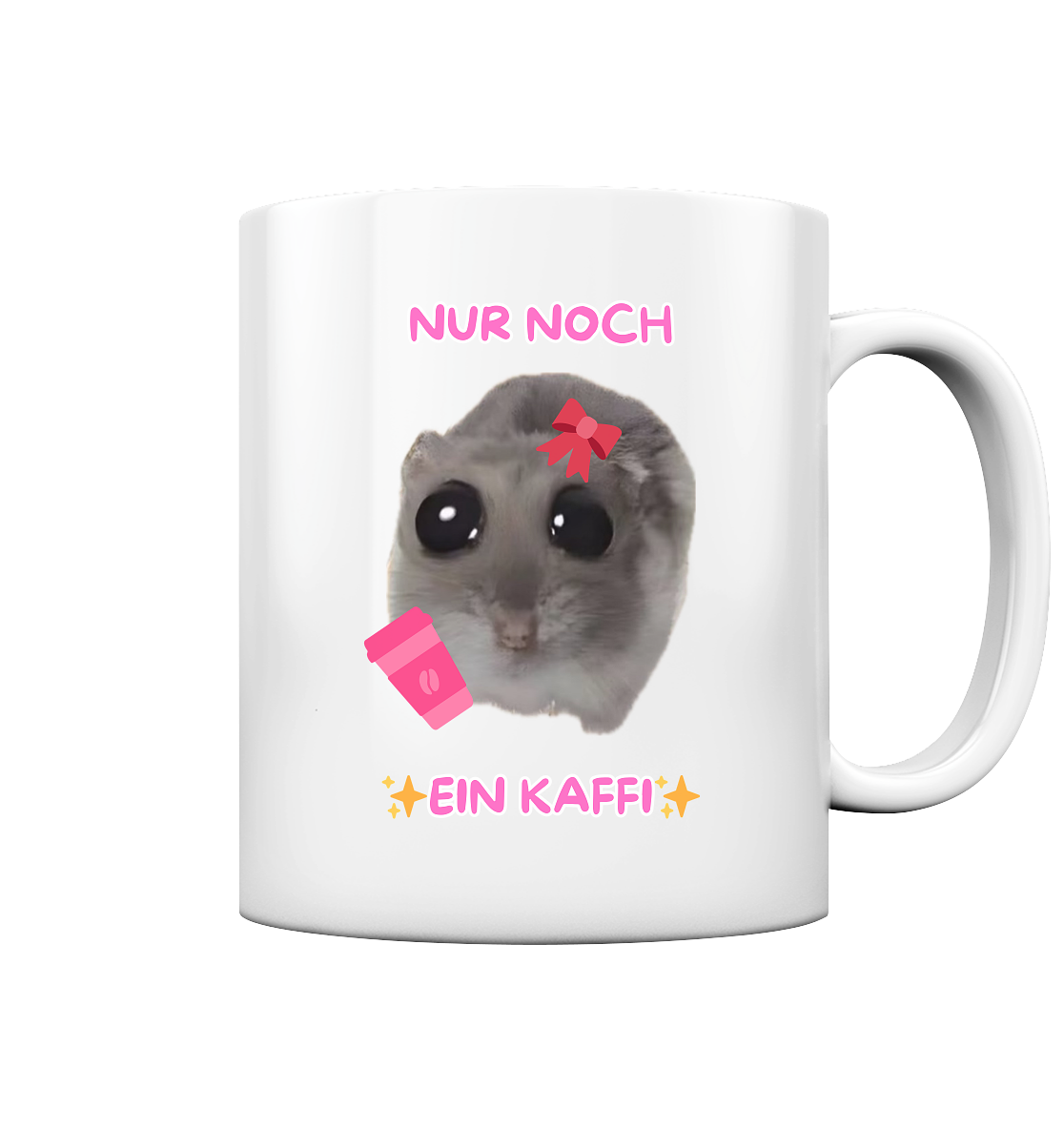 Nur noch ein Kaffi mit Schleife - Tasse glossy