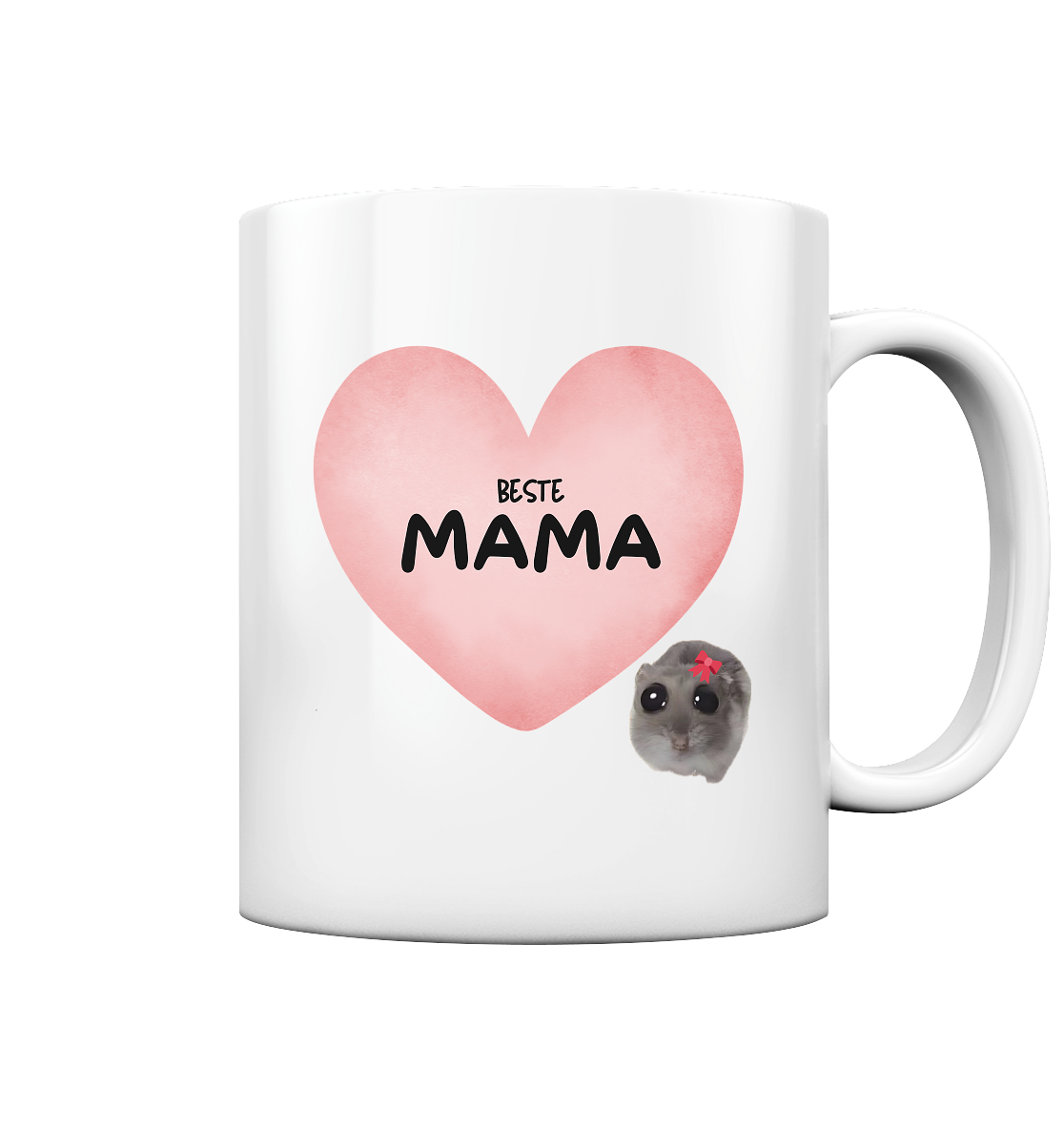 Beste Mama mit Riesenherz - Tasse glossy
