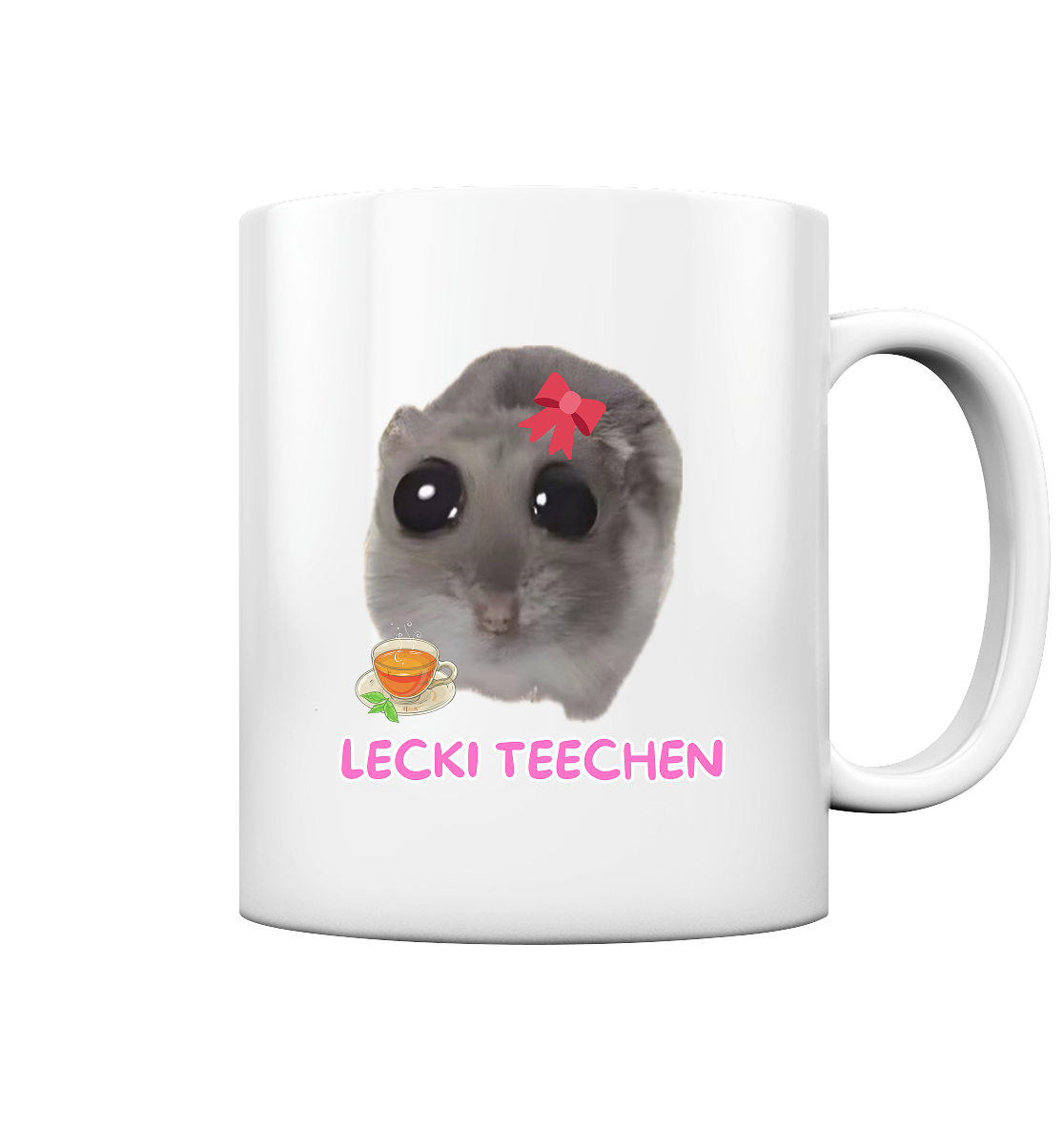 Lecki Teechen Hamsti mit Schleife - Tasse glossy
