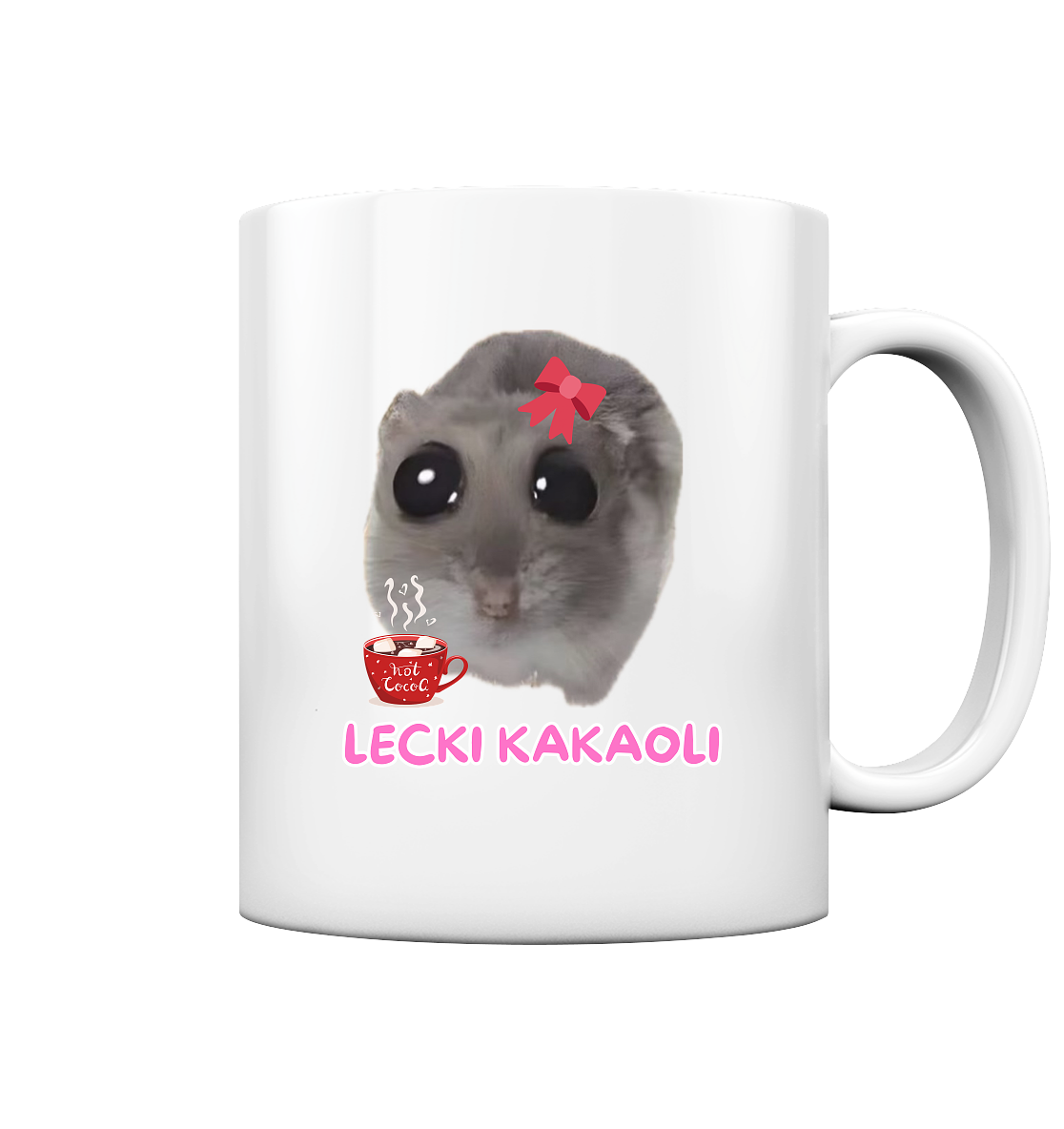 Lecki Kakaoli Hamsti mit Schleife - Tasse glossy
