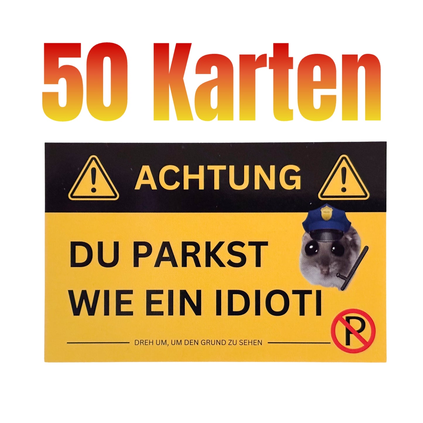 Falschparker Karte - Lustige Hamsti Version