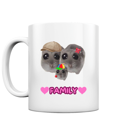 Hamsti Familie mit einem Kind - Tasse glossy