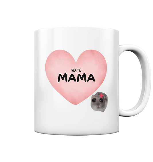 Beste Mama mit Riesenherz - Tasse glossy