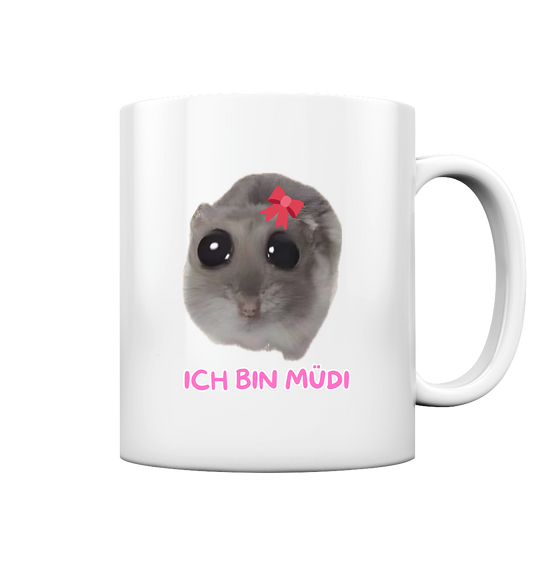 Ich bin Müdi mit Schleife - Tasse glossy