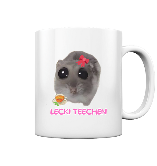 Lecki Teechen Hamsti mit Schleife - Tasse glossy