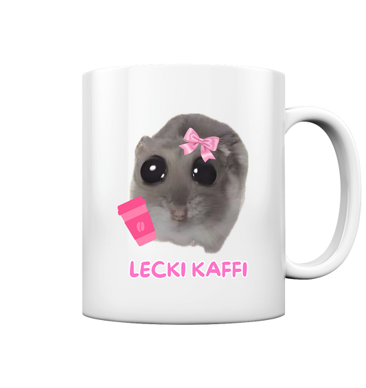 Lecki Kaffi Hamsti mit Schleife - Tasse glossy