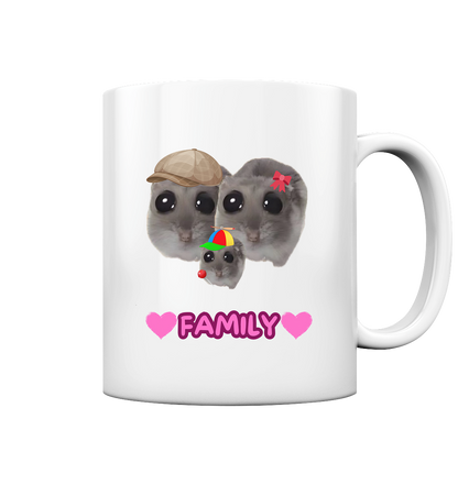 Hamsti Familie mit einem Kind - Tasse glossy