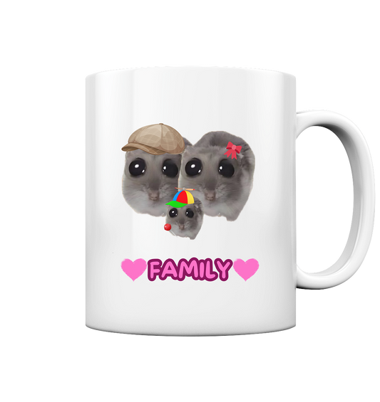 Hamsti Familie mit einem Kind - Tasse glossy
